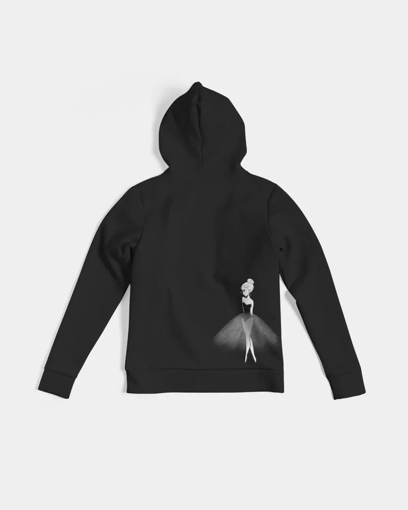 DOLLY DOODLING Ballerina Black Women's Hoodie