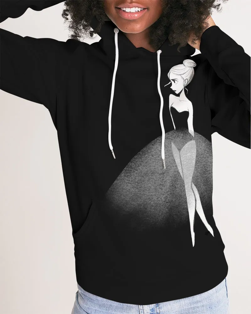 DOLLY DOODLING Ballerina Black Women's Hoodie