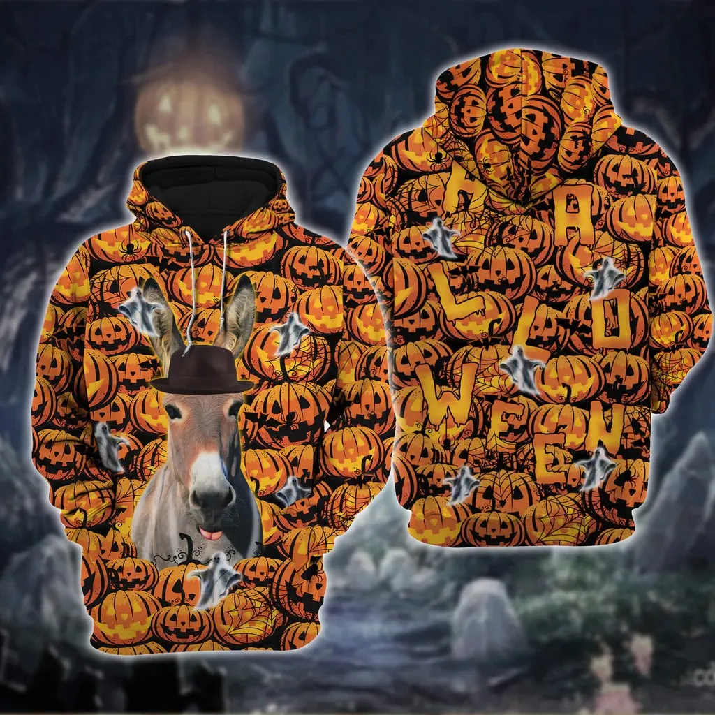 Donkey Halloween 3D All Over Print Unisex Hoodies