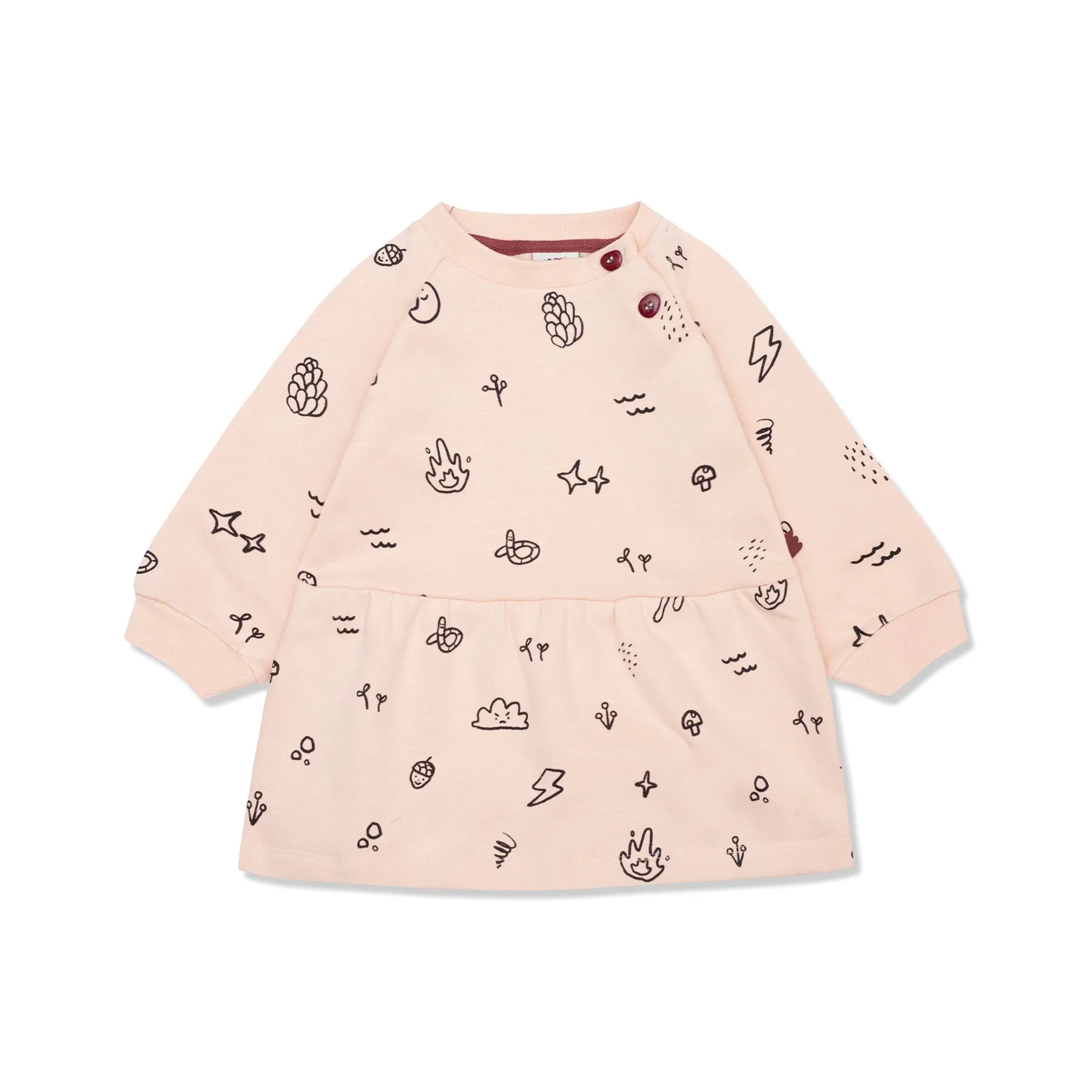 Doodles Print Baby Dress