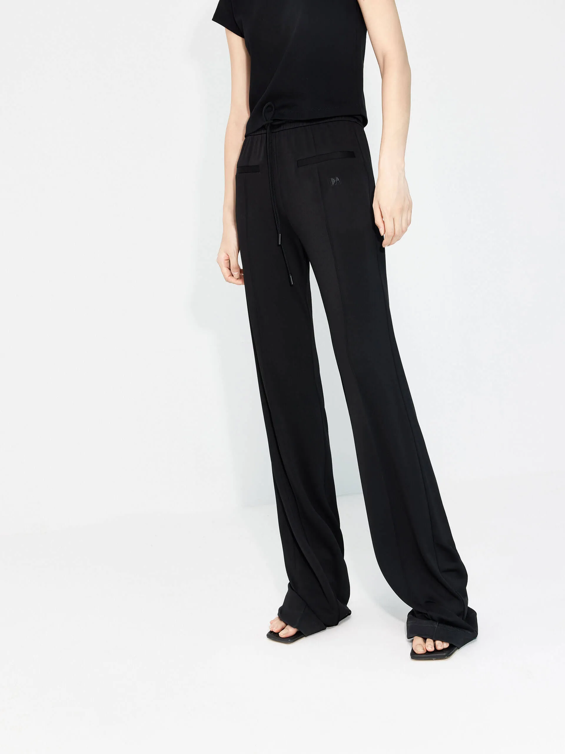 Drawstring Waist Tailored Pants