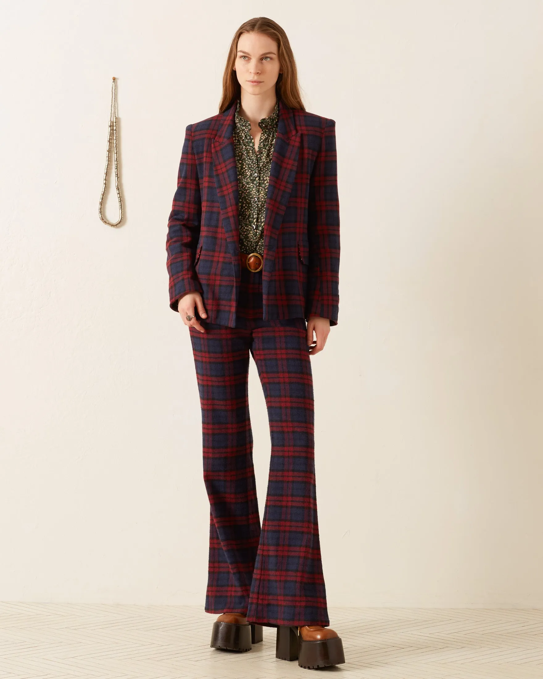 Dree Berry Plaid Blazer