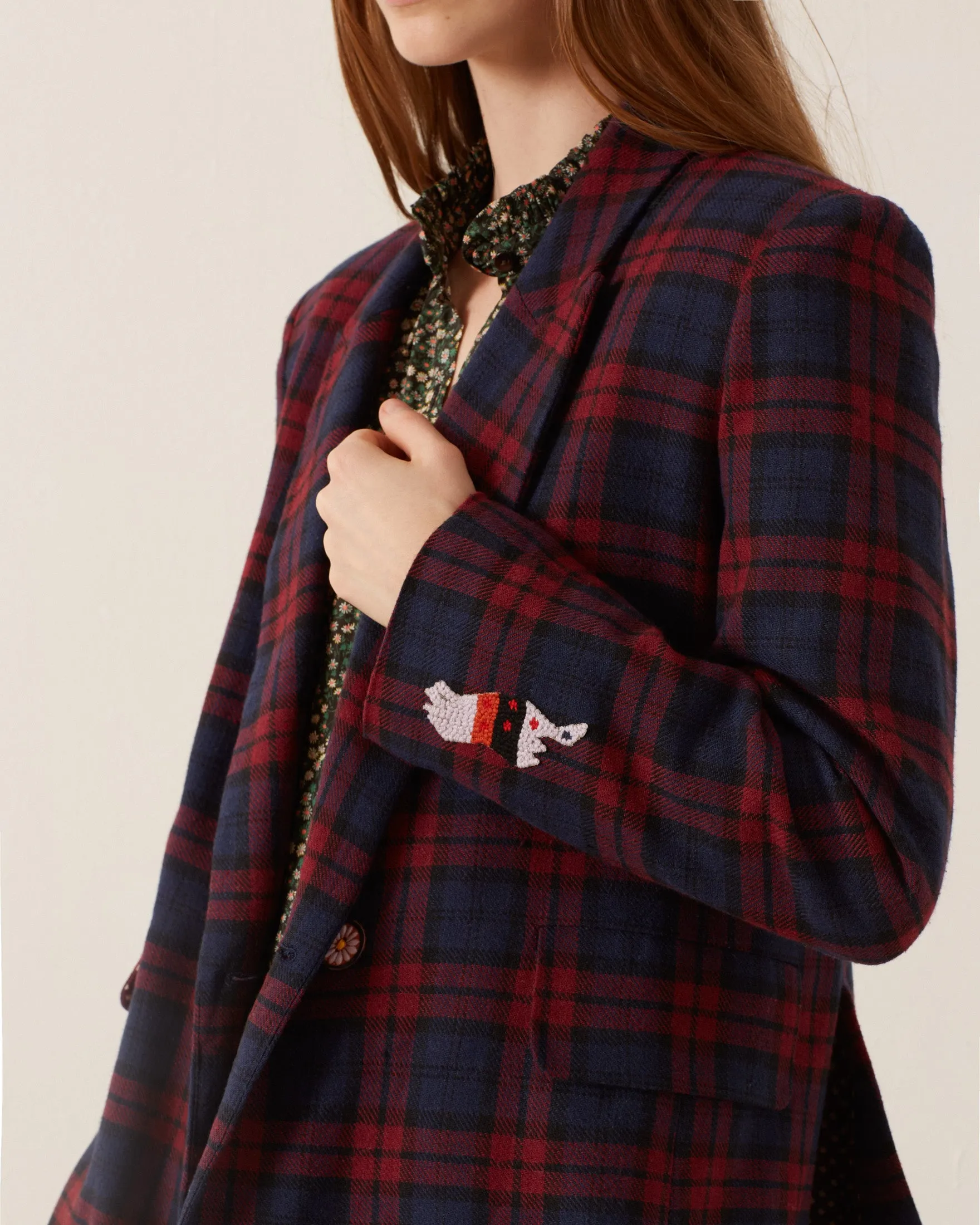 Dree Berry Plaid Blazer