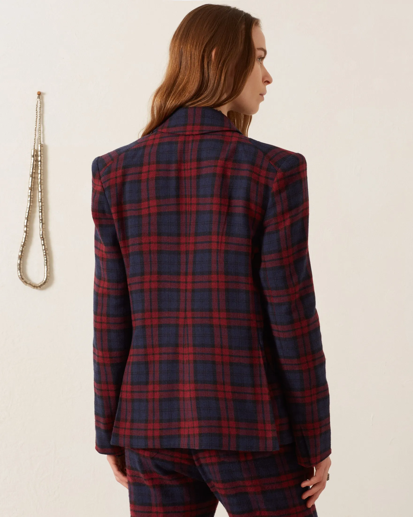 Dree Berry Plaid Blazer