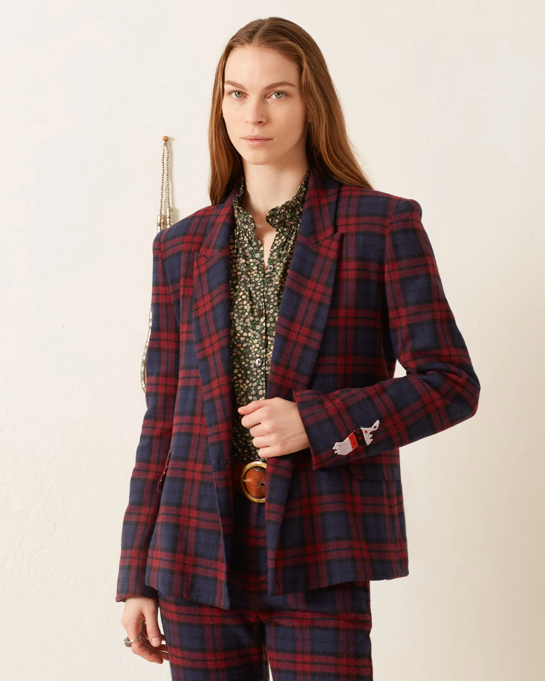 Dree Berry Plaid Blazer