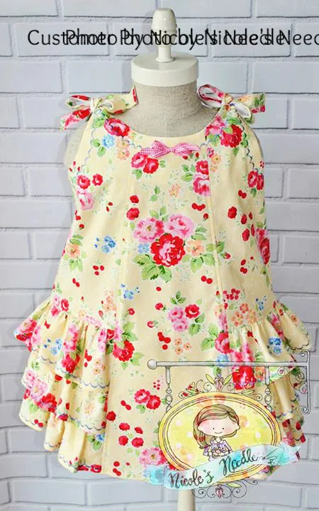 Dress & matching pants toddler sewing pattern SUNNY DRESS & BLOOMERS Sizes 6 months to 6 years