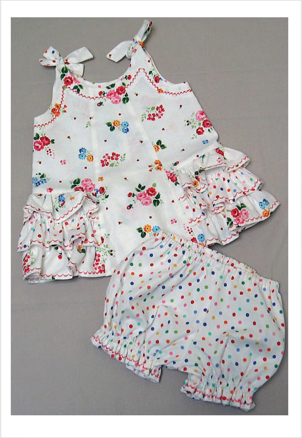 Dress & matching pants toddler sewing pattern SUNNY DRESS & BLOOMERS Sizes 6 months to 6 years