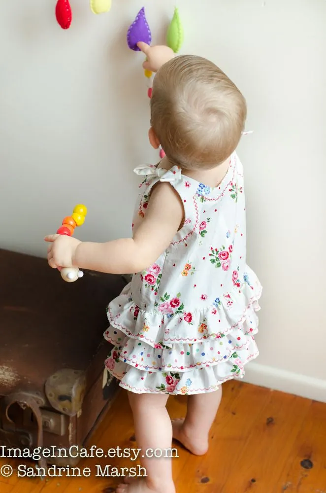 Dress & matching pants toddler sewing pattern SUNNY DRESS & BLOOMERS Sizes 6 months to 6 years