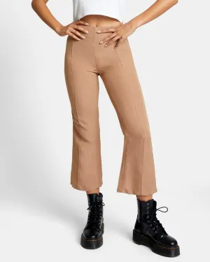 Drip High-Waisted Pants - Wood