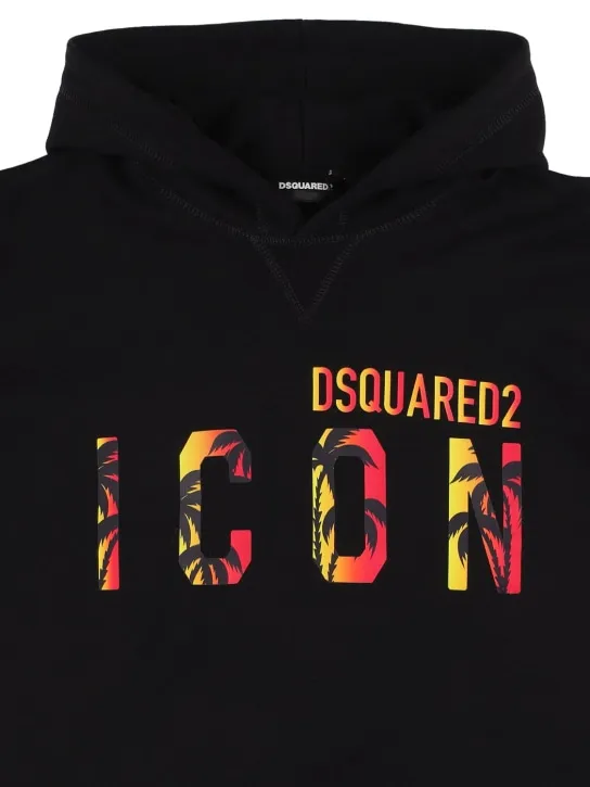 Dsquared2   Icon logo print cotton hoodie 