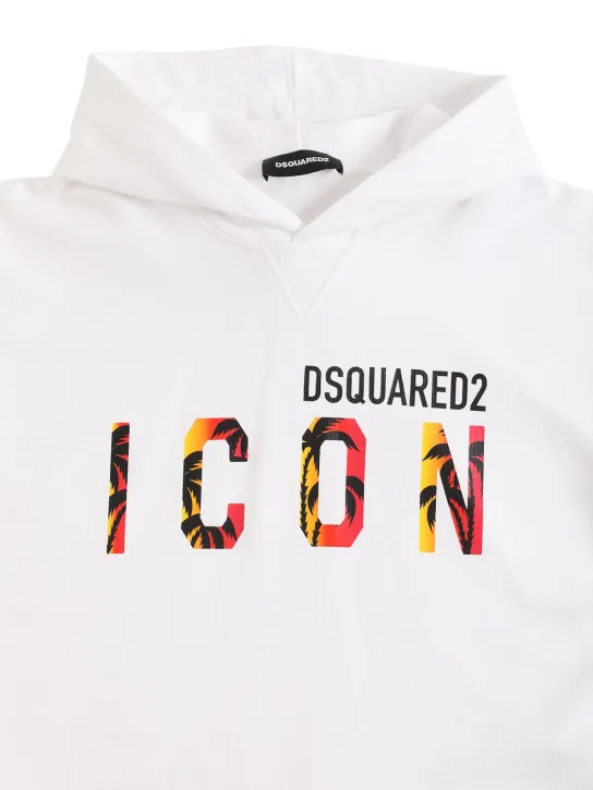 Dsquared2   Icon logo print cotton hoodie 