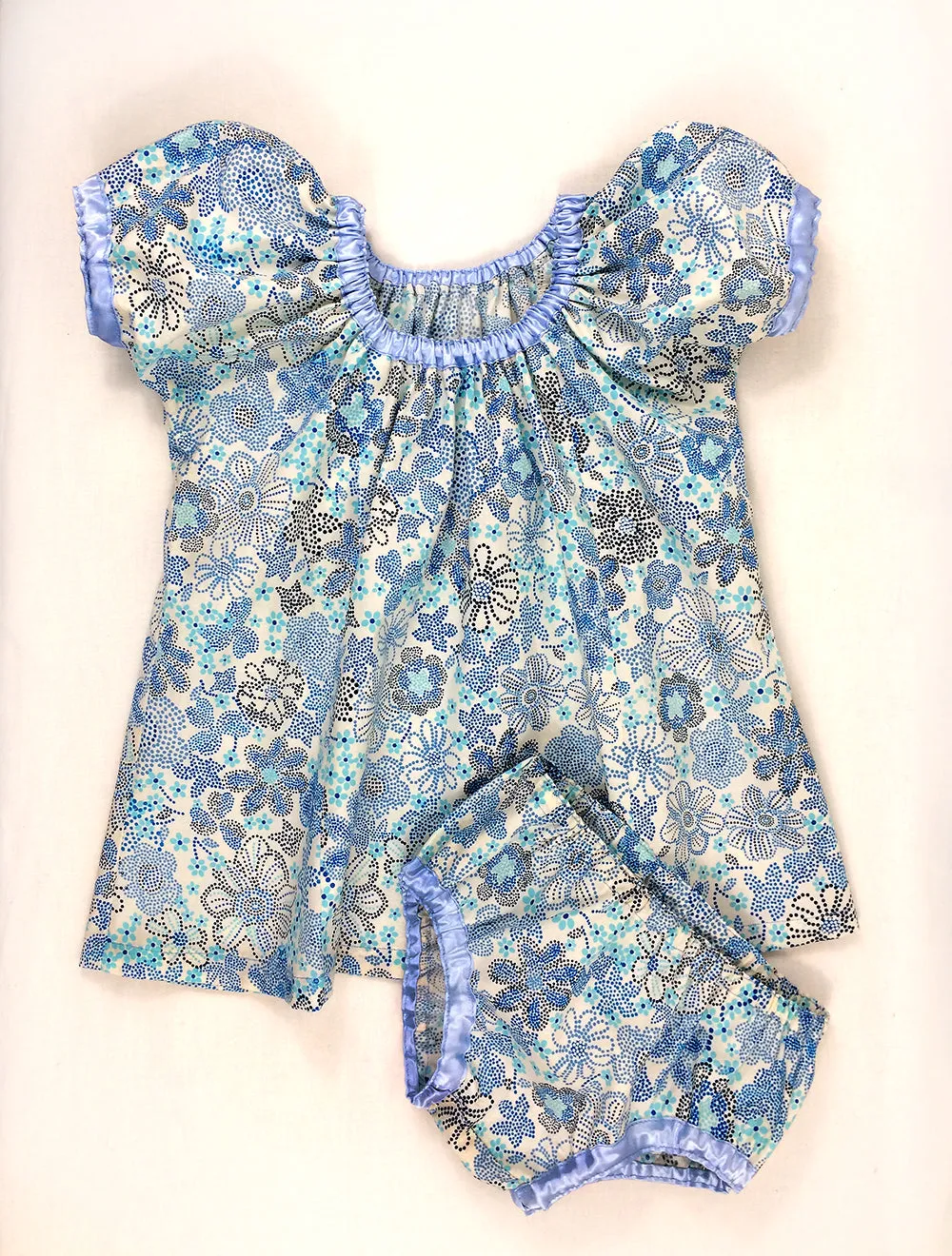 Easy baby and girl pdf dress pattern SWEET PEA sizes 6 months -10 years, with baby pants