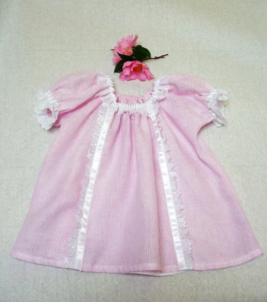 Easy baby and girl pdf dress pattern SWEET PEA sizes 6 months -10 years, with baby pants