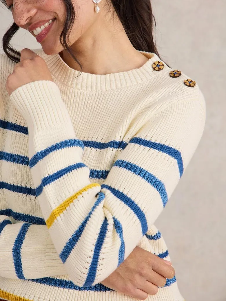 ELLIE STRIPE JUMPER IN NATURAL MULTI