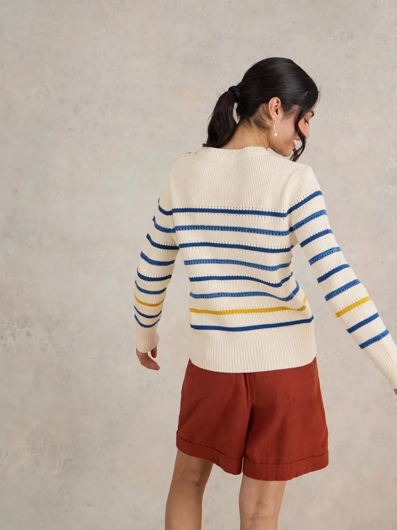 ELLIE STRIPE JUMPER IN NATURAL MULTI