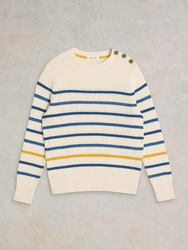 ELLIE STRIPE JUMPER IN NATURAL MULTI