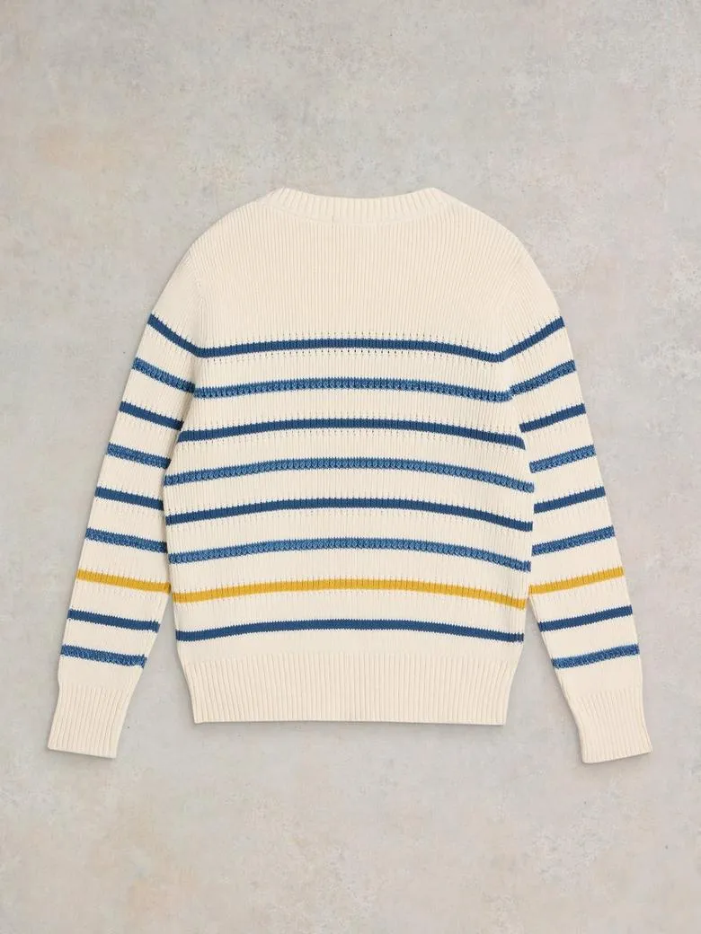 ELLIE STRIPE JUMPER IN NATURAL MULTI