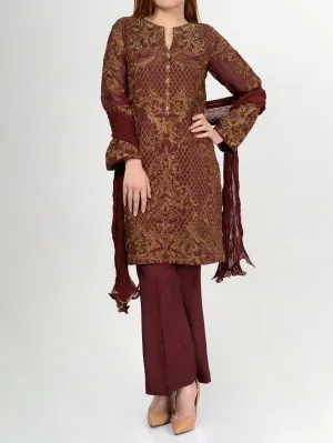 Embellished Chiffon Suit