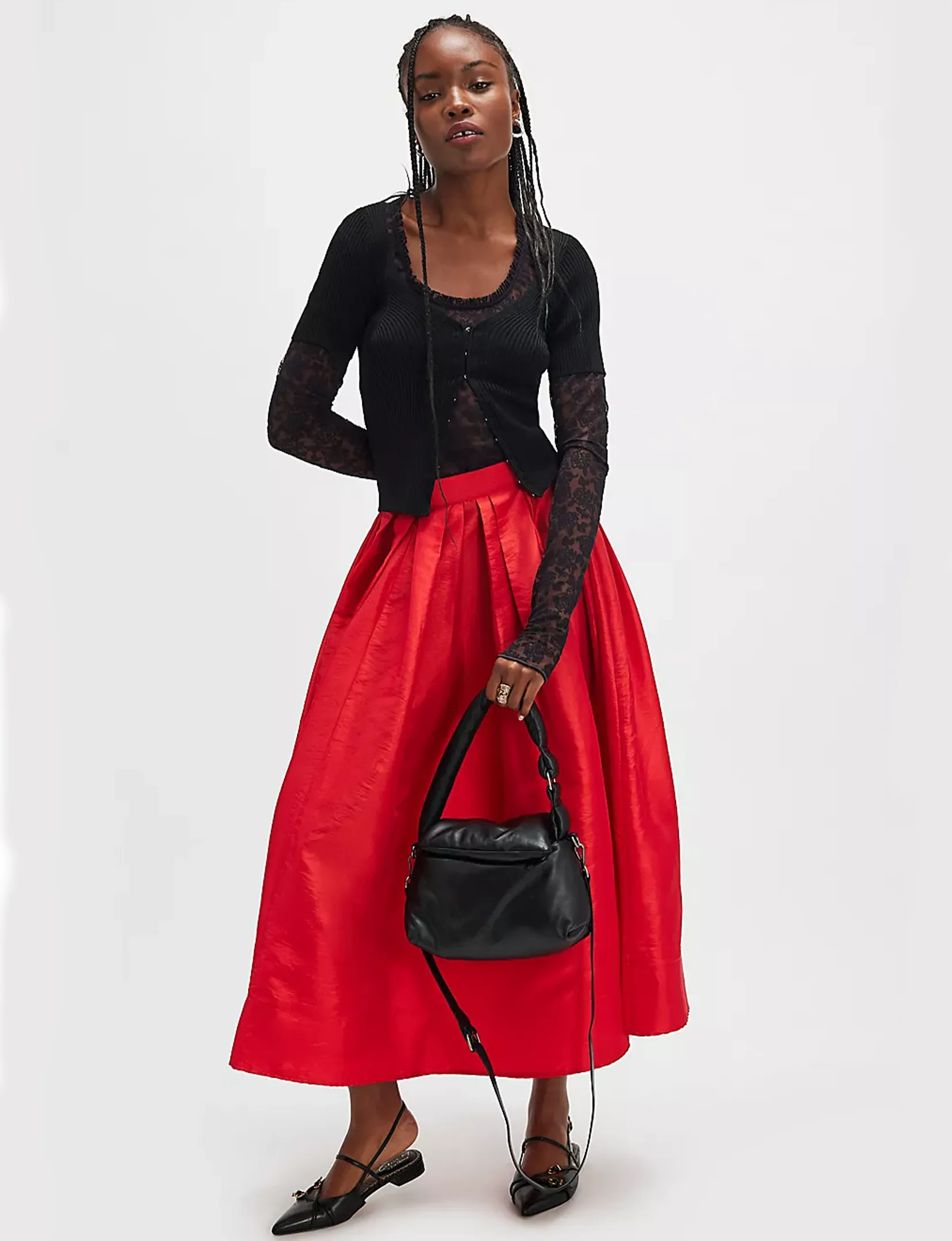 Emilia Full Skirt, High Risk Red