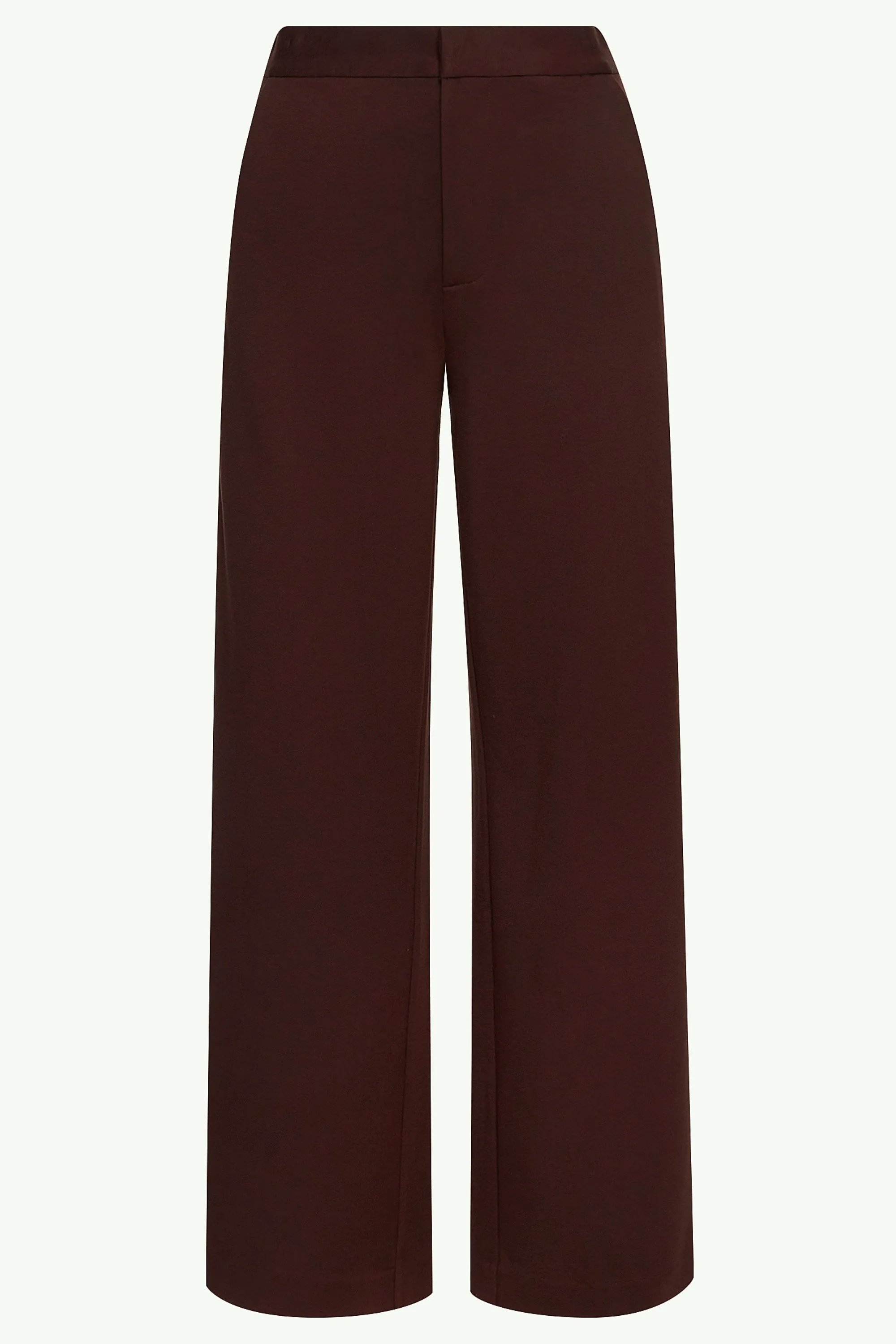 Essential Jersey Wide Leg Pants - Dark Brown