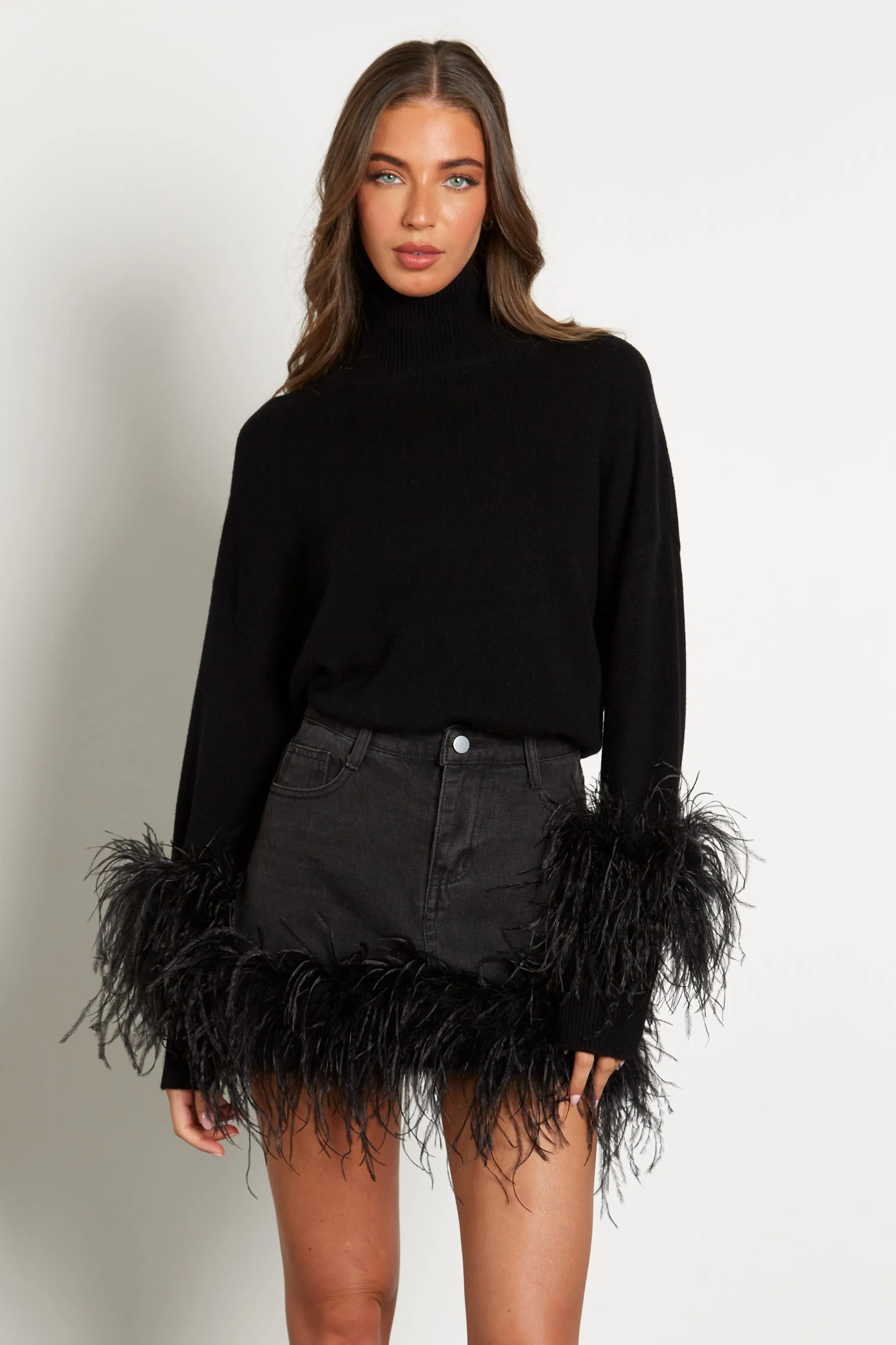 Feather Cuff Jumper