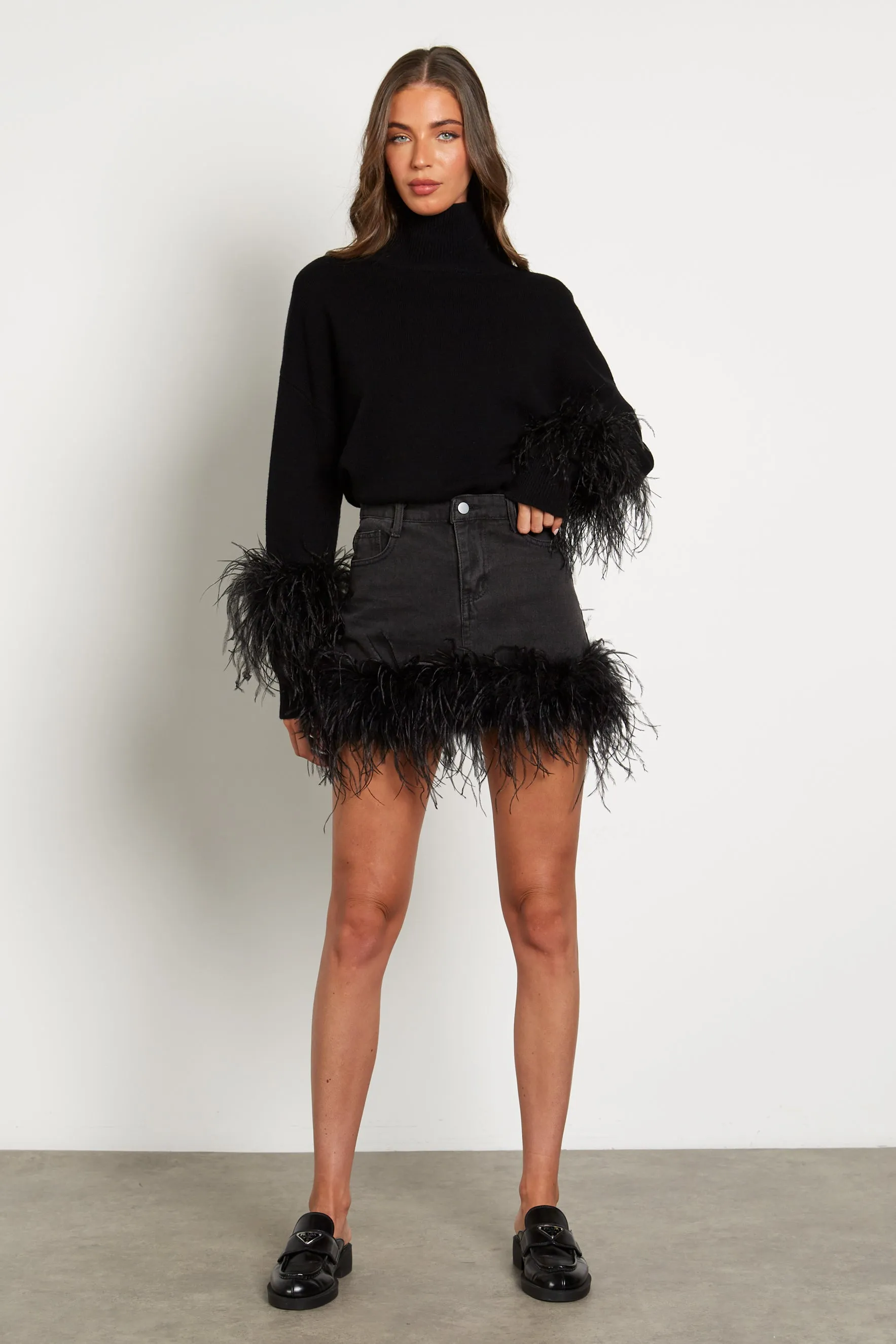 Feather Cuff Jumper