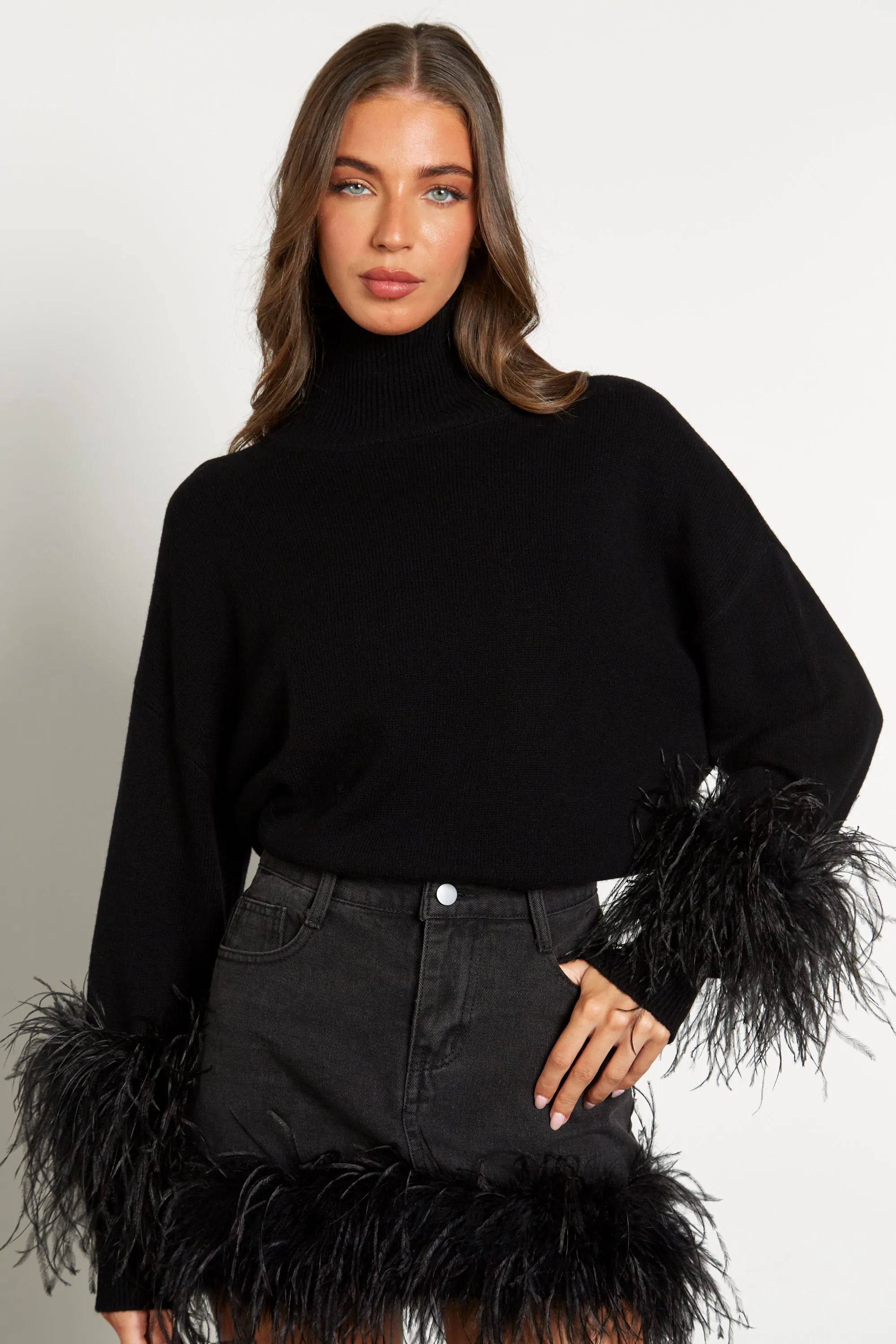 Feather Cuff Jumper