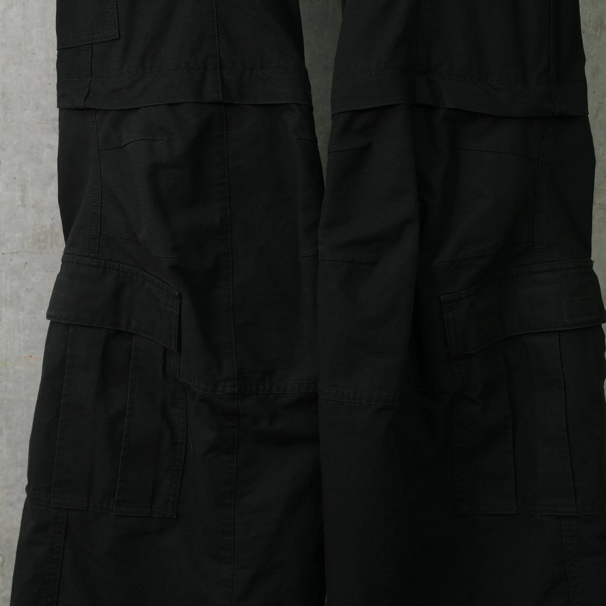 FLARED CARGO PANTS / 1000:BLACK