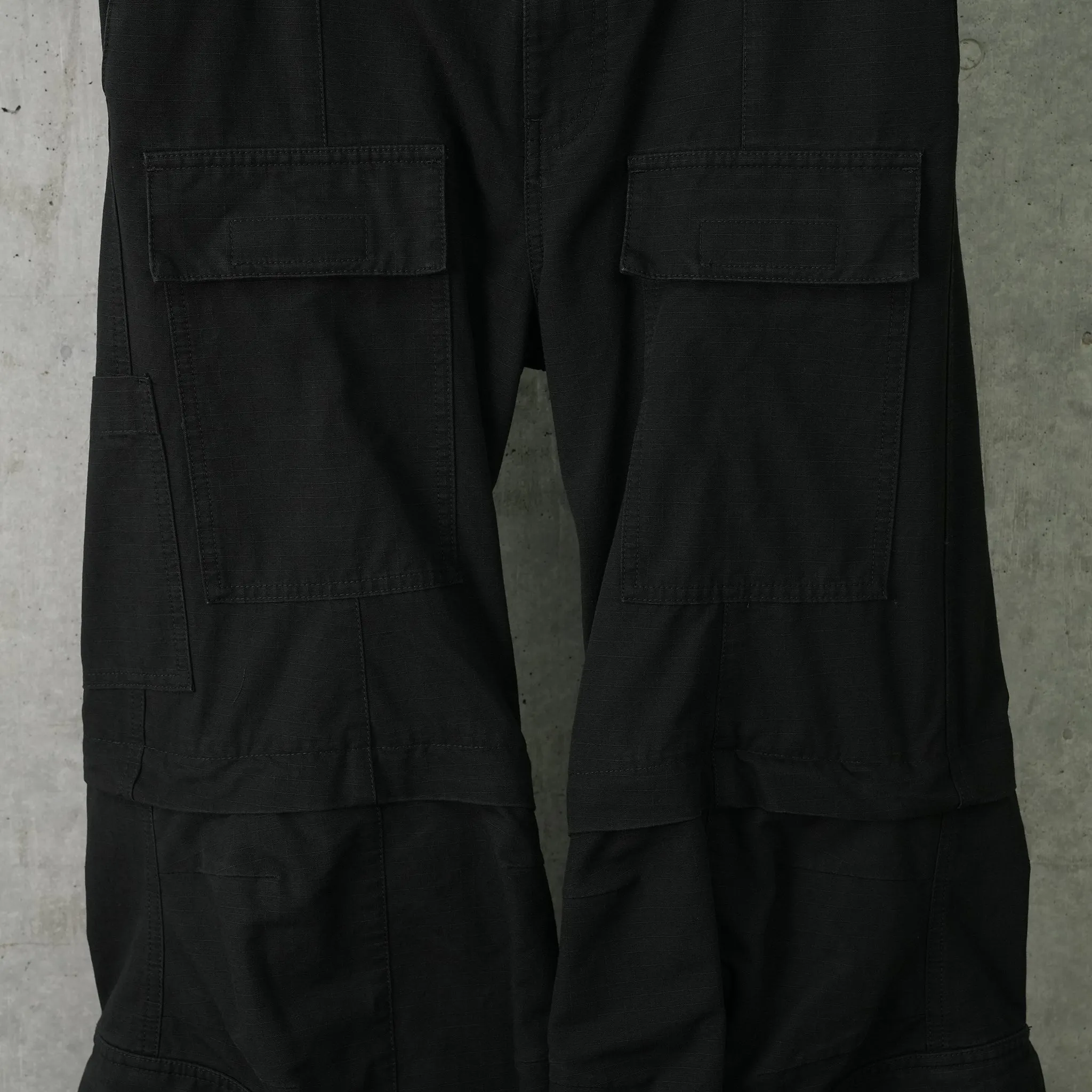 FLARED CARGO PANTS / 1000:BLACK