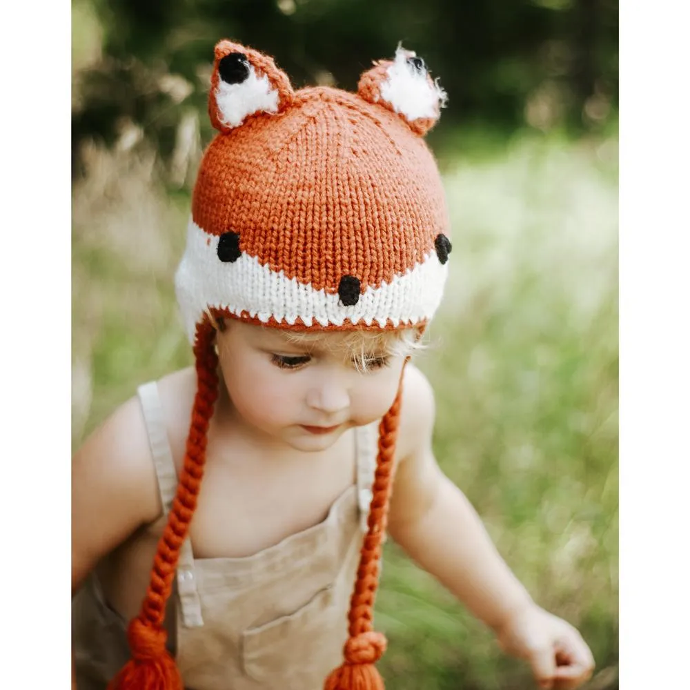 Fox Earflap Beanie Hat