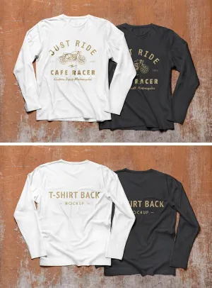 Free Long Sleeve T-Shirt MockUp PSD