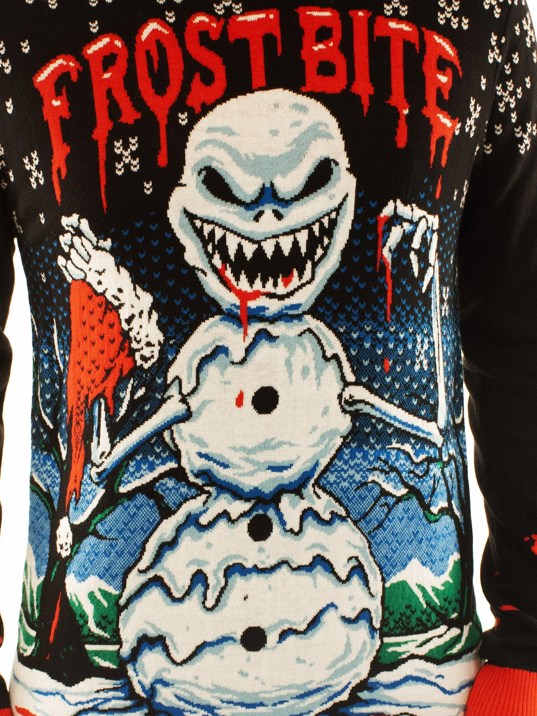 Frost Bite Snowman | Ugly Christmas Sweater For Men & Women | Unisex Sizing