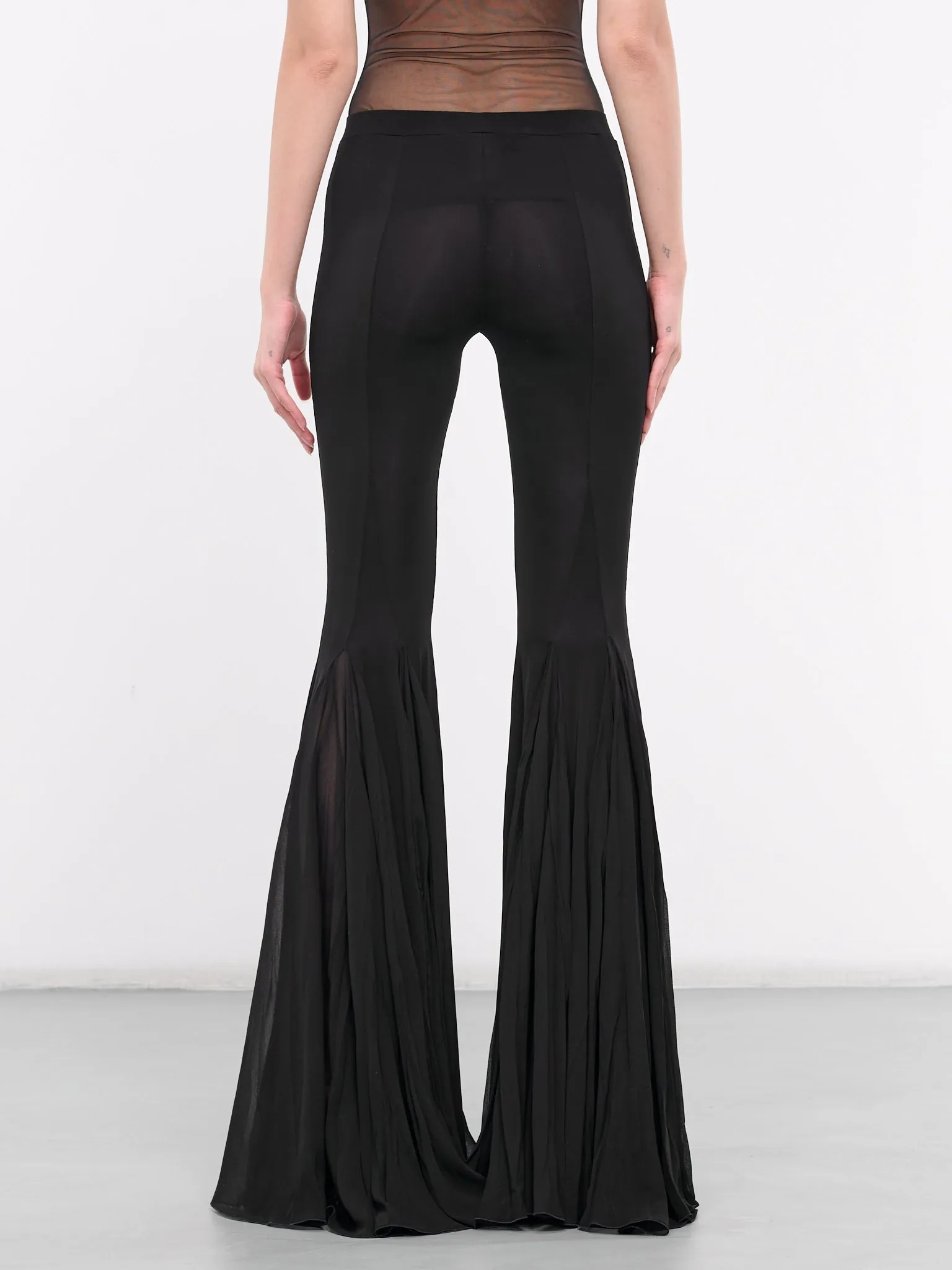 Georgette Flare Trousers (TRS043-BLACK)