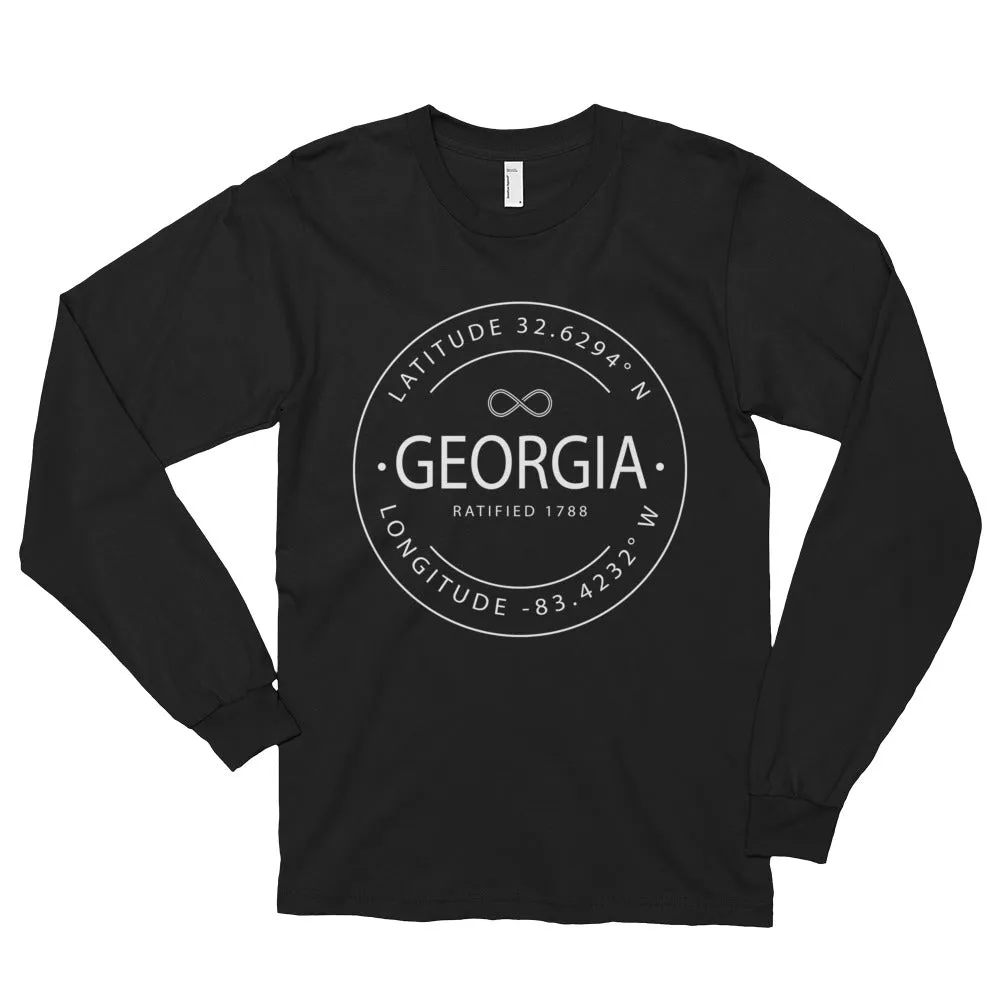 Georgia - Long sleeve t-shirt (unisex) - Latitude & Longitude