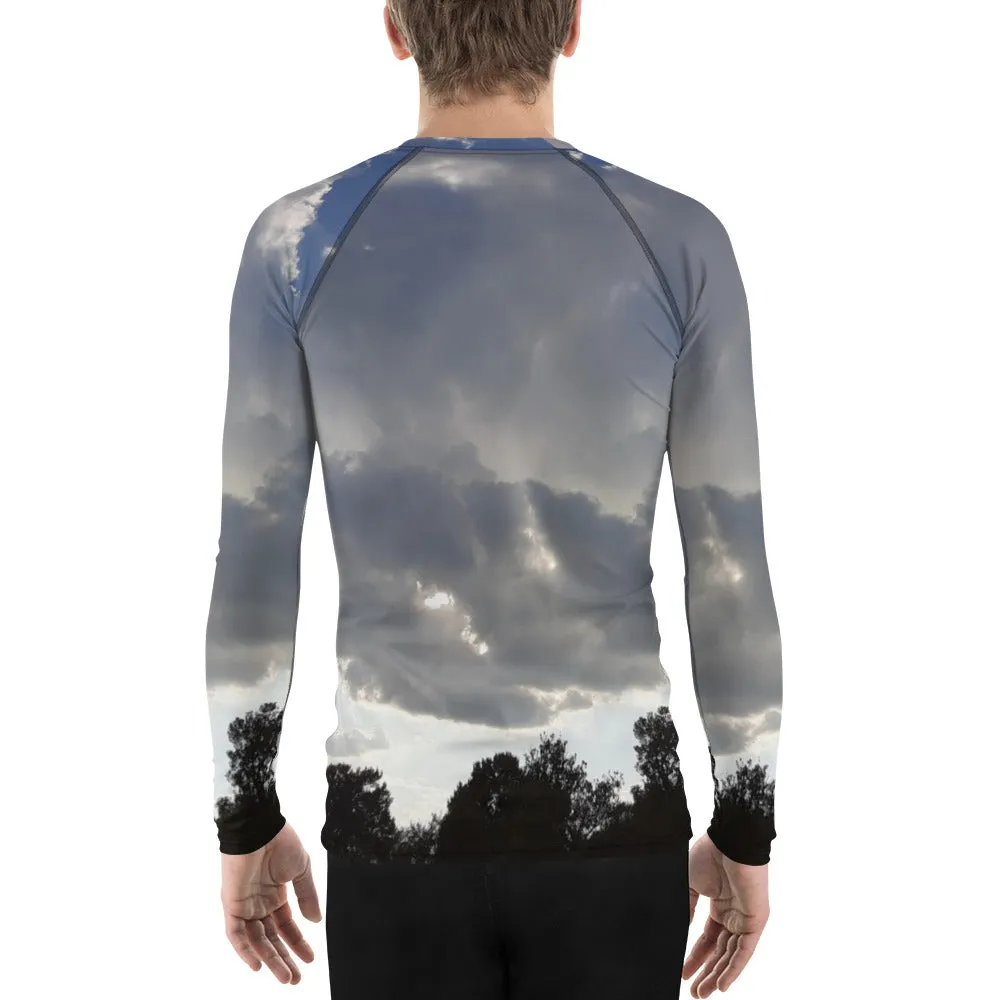 GG - Men's LS T-Shirt with Rash Guard - Trees & Clouds