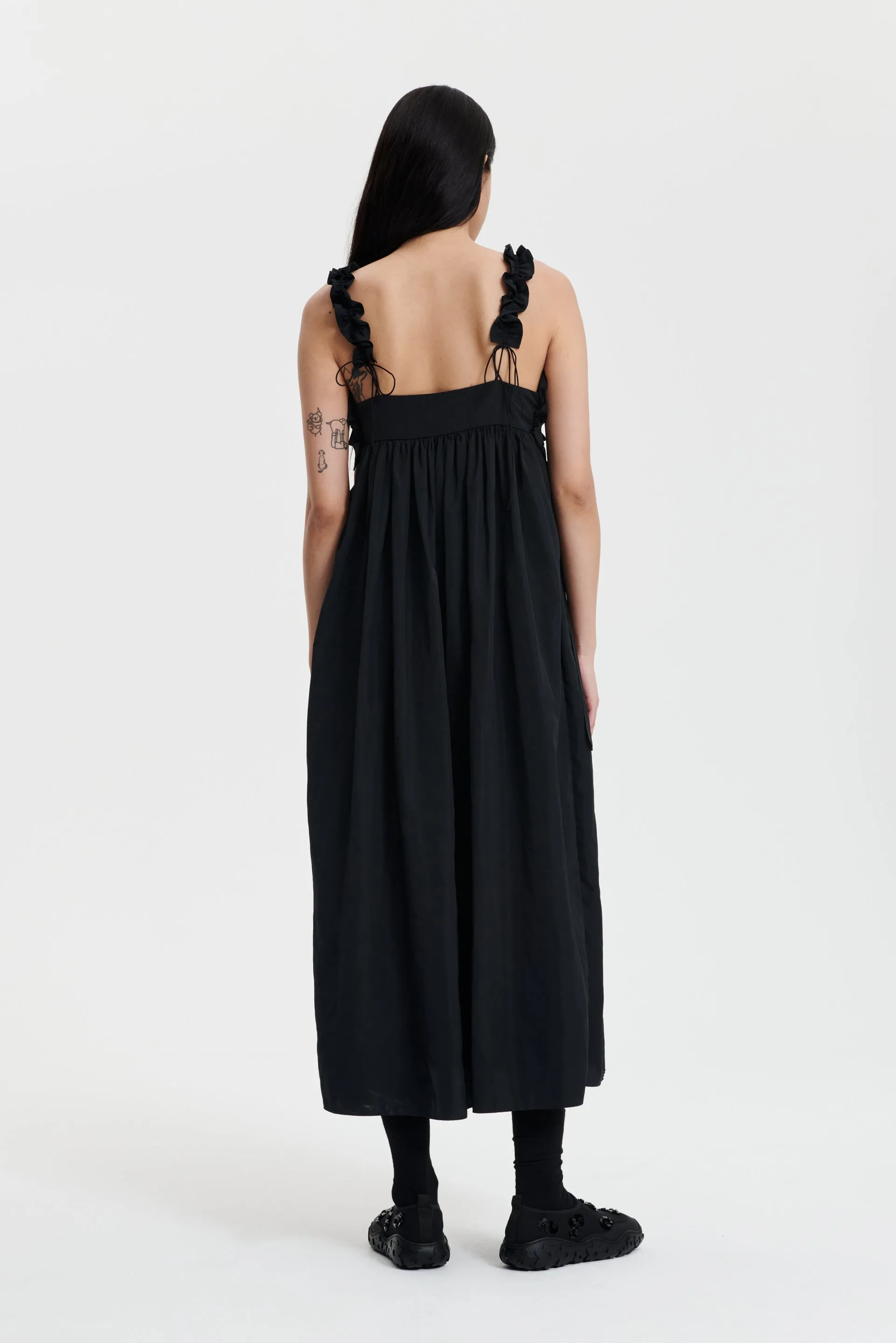 GIOVANNA | DRESS RECYCLED FAILLE BLACK