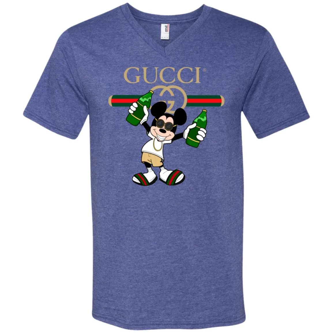 Gucci Mickey Mouse Top Trending T-shirt Men V-Neck T-Shirt