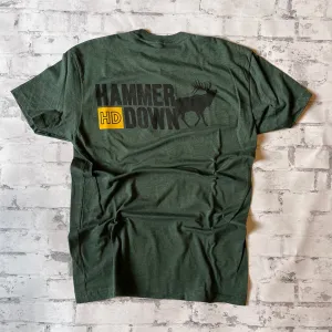 Hammer Down "HD Orange Box Elk" Short Sleeve T-shirt - Forest Green