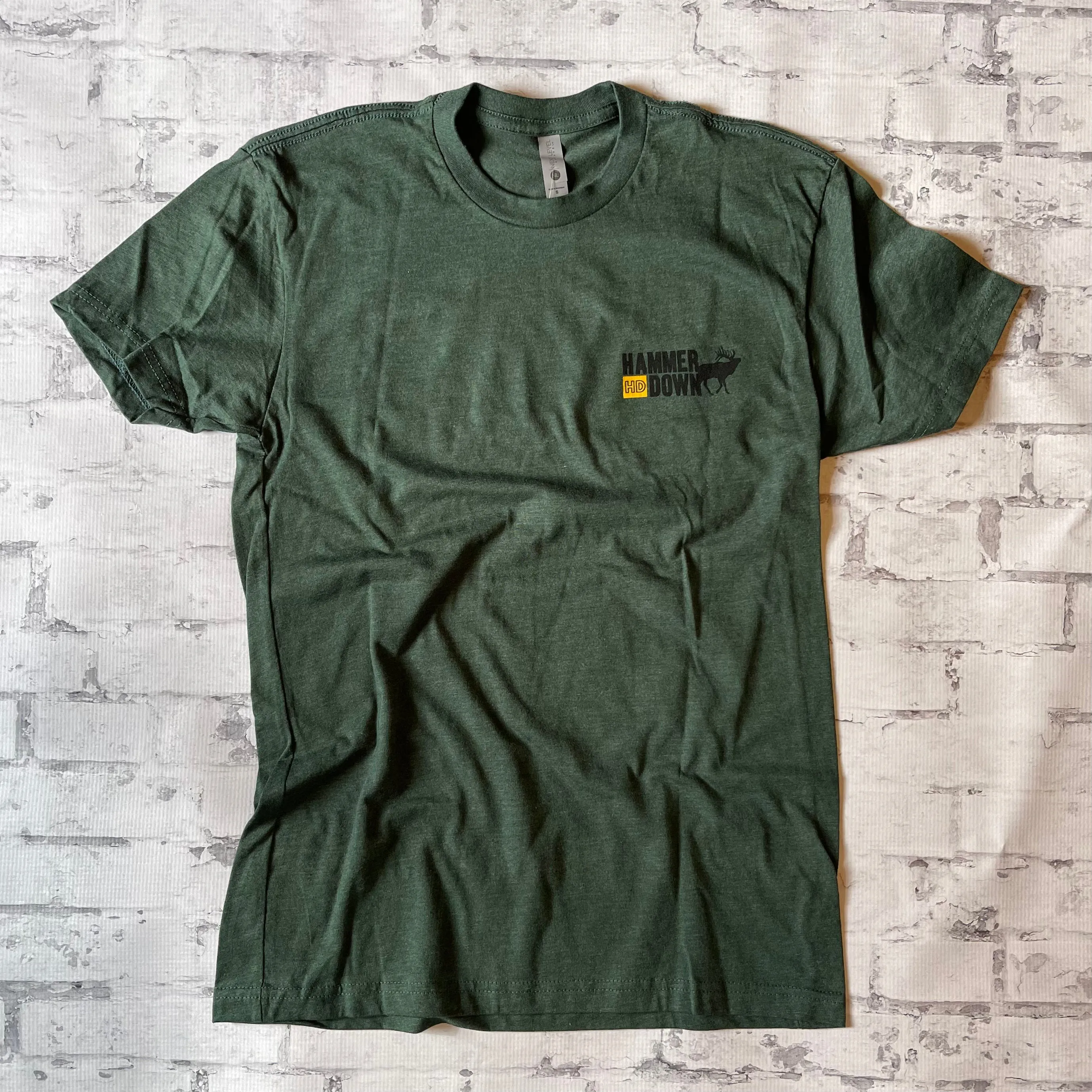 Hammer Down "HD Orange Box Elk" Short Sleeve T-shirt - Forest Green