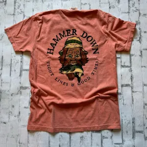 Hammer Down "Sasquatch" Short Sleeve T-shirt - Coral