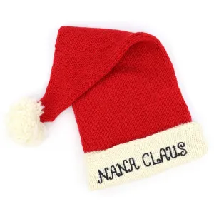 Hand Knitted Wool Christmas Beanie Hat - Nana Claus