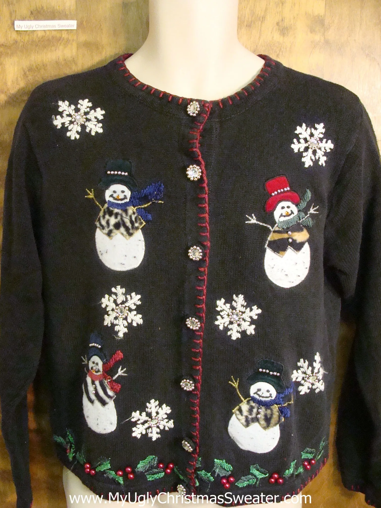 Happy Snowmen Funny Ugly Sweater for a Christmas Party