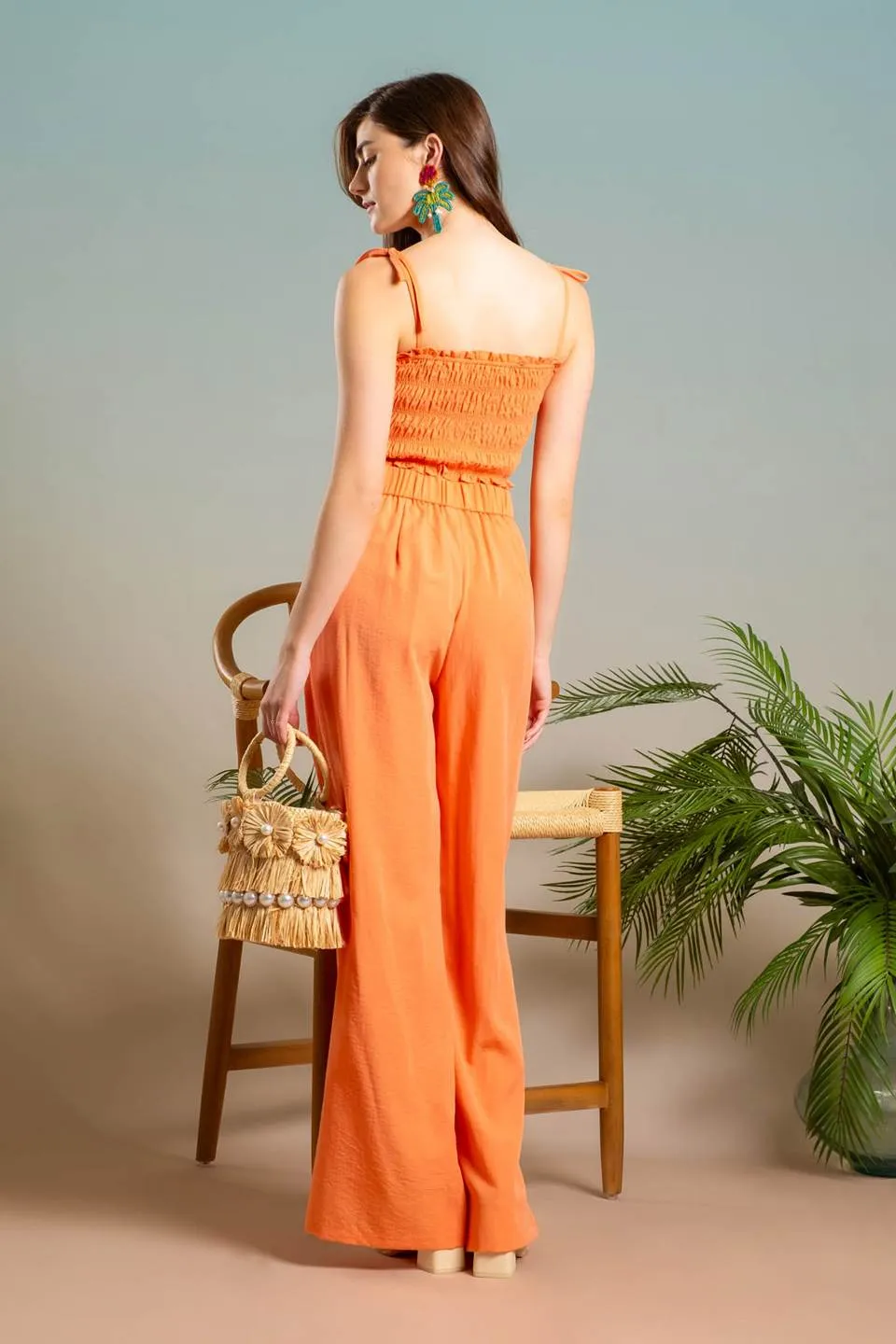 HIGH WAIST WIDE SPLIT LEG DRESS PANTS