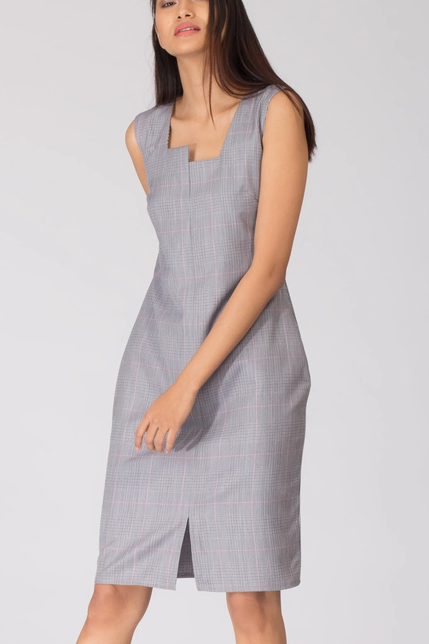 Hillary Boxy Neck Shift Dress with Blazer