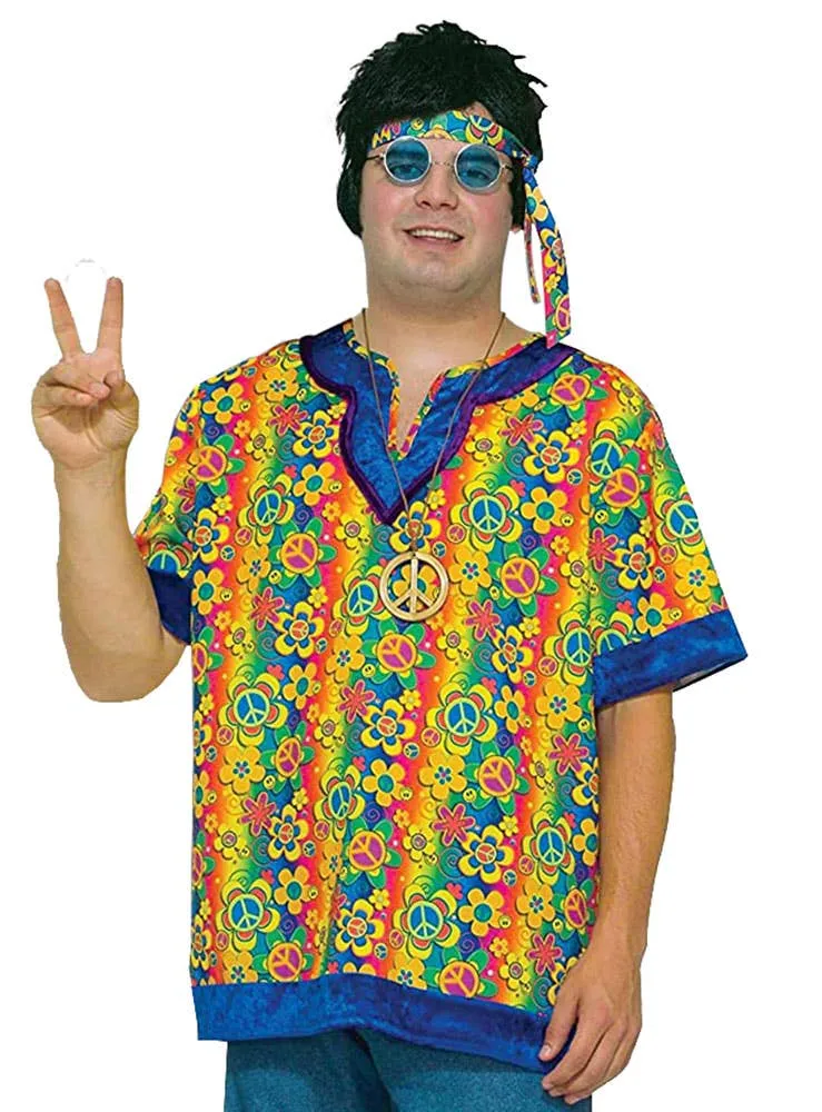 Hippie Dude Plus Size Mens 70s Costume