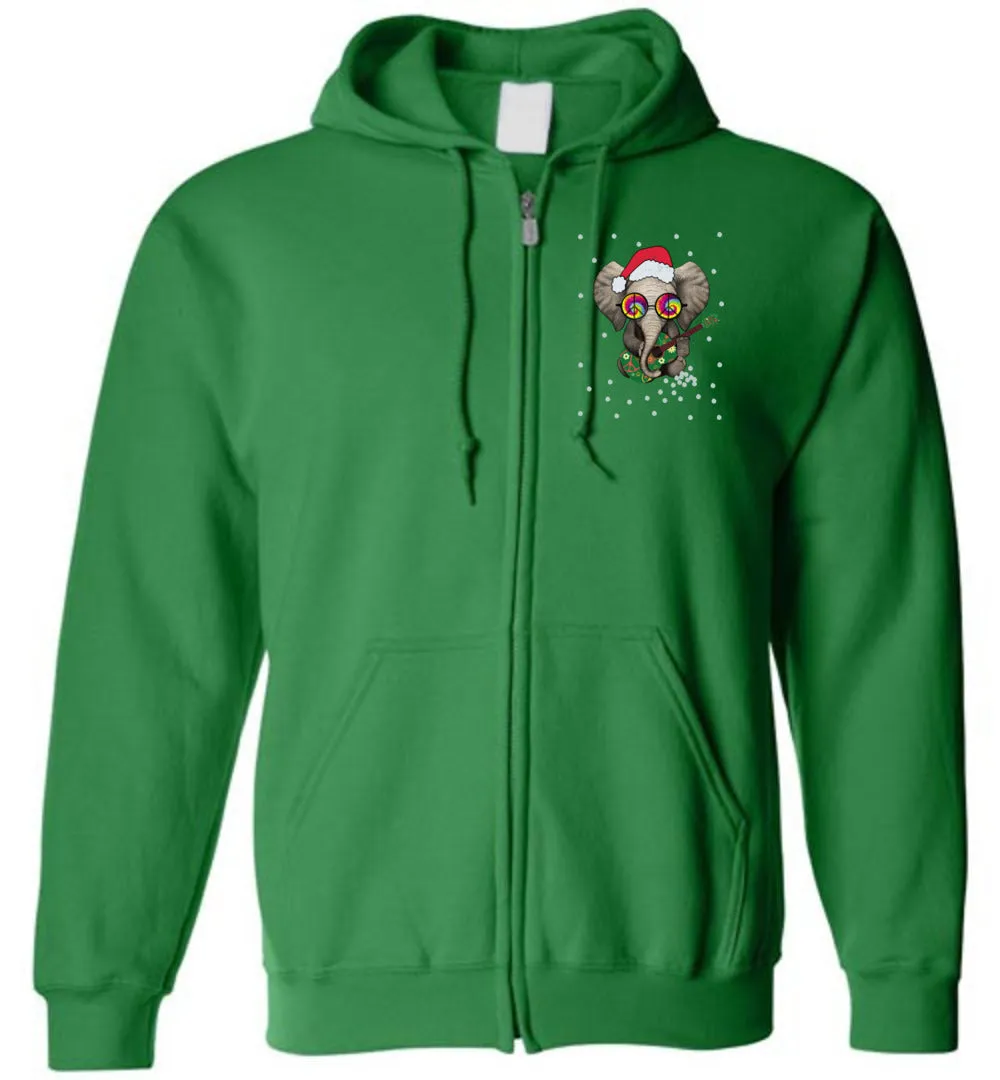 Hippie Elephant Claus - Zip Hoodie