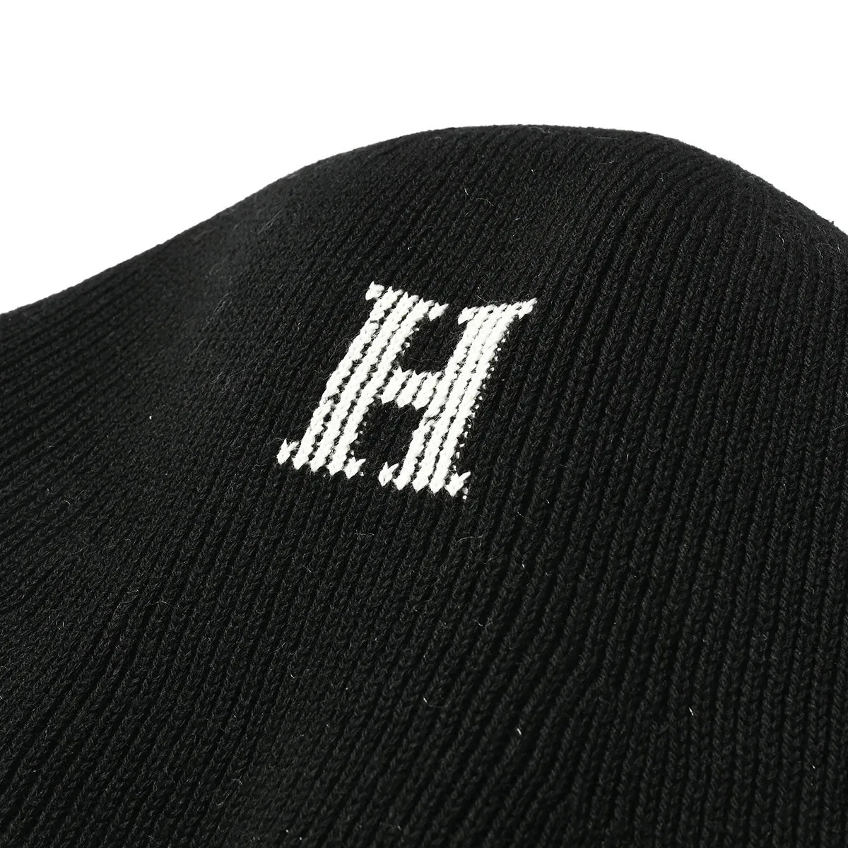 HOMEGAME - H LOGO COTTON KNIT HAT BLACK【HG241415】