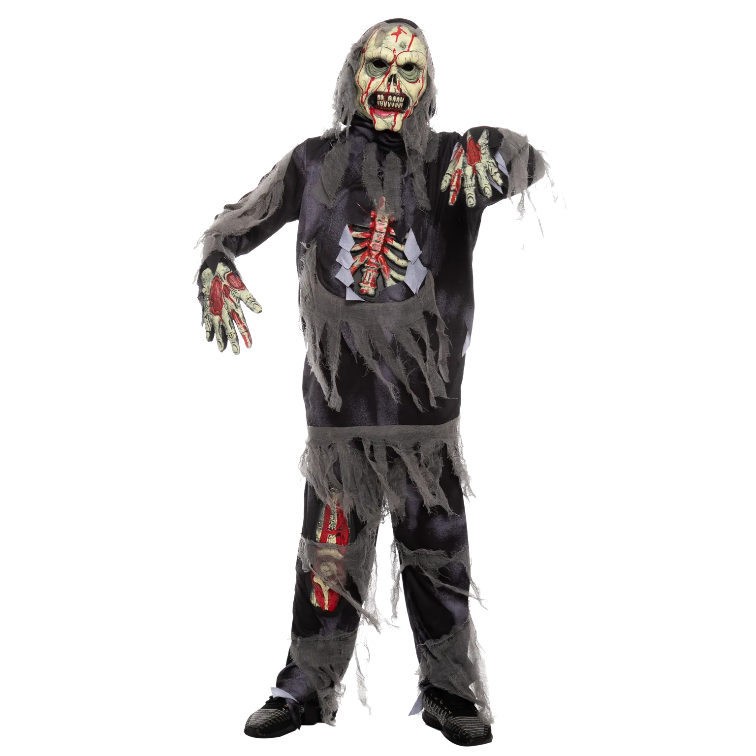 Horror Black Zombie Costume Cosplay - Child