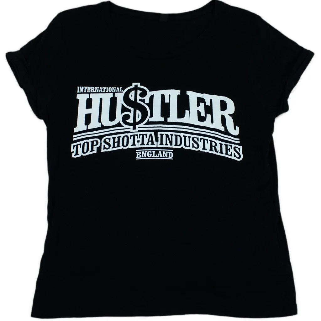 Hustler Womens Black and White T-Shirt