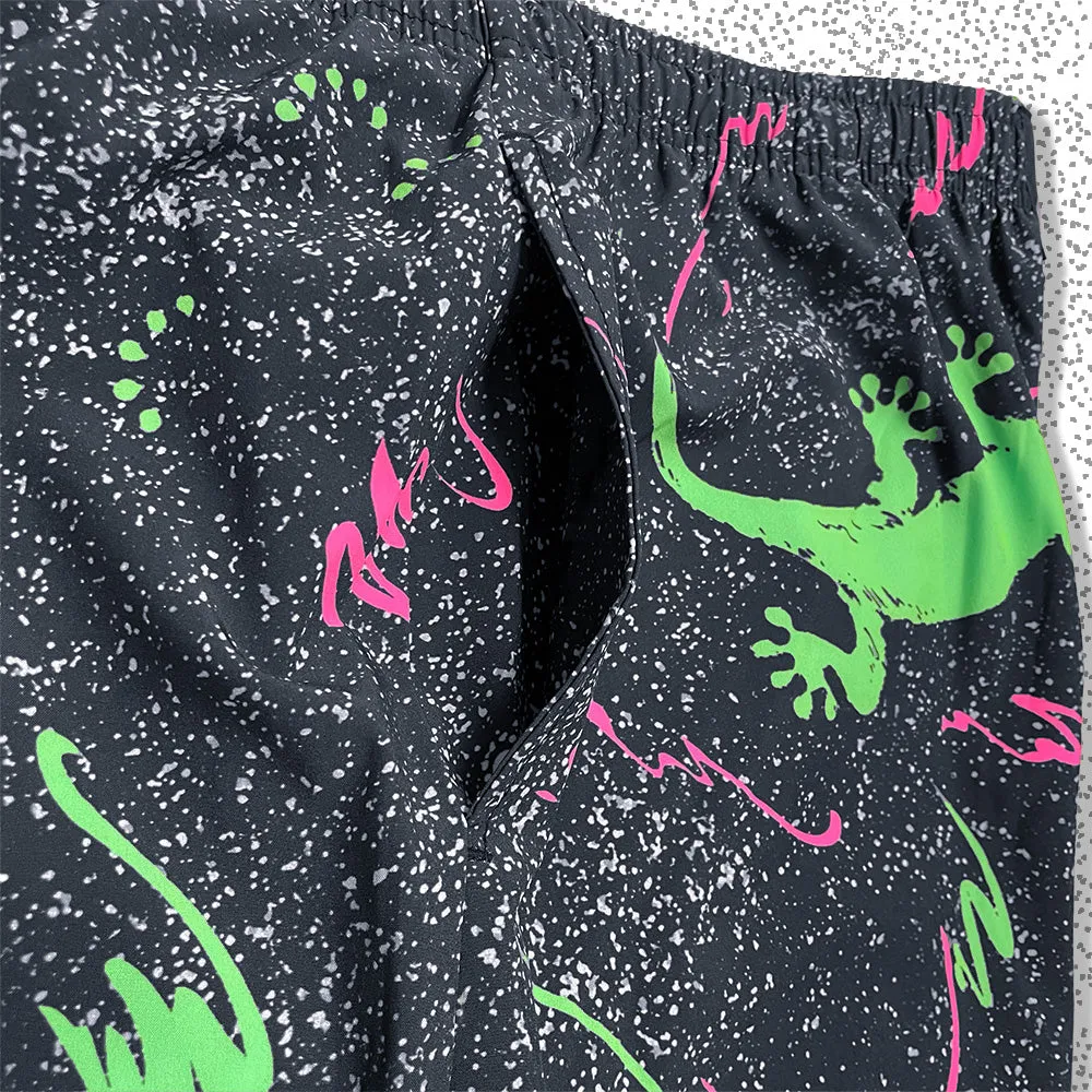 Iconic 1988 Wild Gecko Multiverse Beach Pants - Black